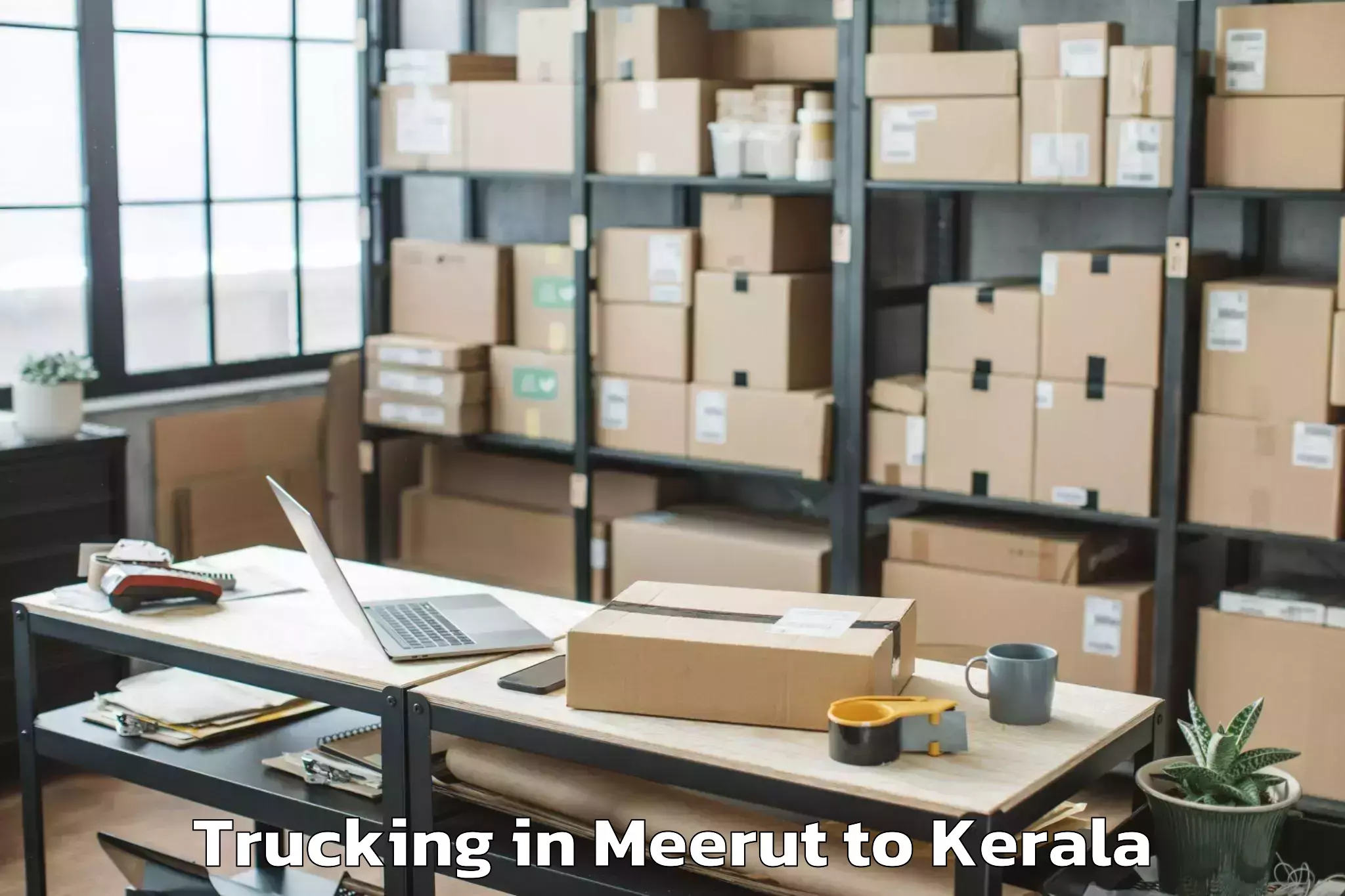 Affordable Meerut to Angamali Trucking